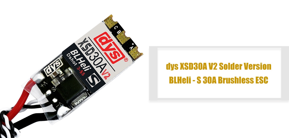Dys XSD30A V2 Solder Version BLHeli - S 30A Brushless ESC