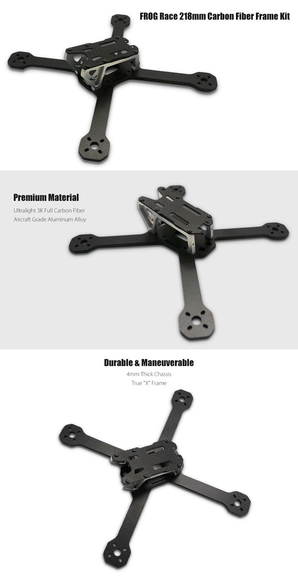 FROG Race 218mm Carbon Fiber Frame Kit