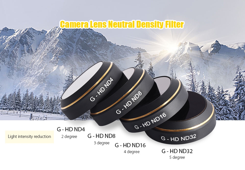G - HD ND4 / ND8 / ND16 / ND32 Neutral Density Lens Filter