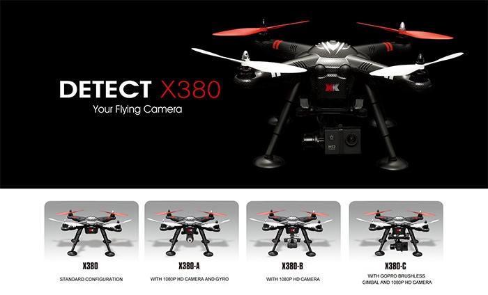 XK Detect X380 GPS Headless Mode 2.4G RC Quadcopter Standard Configuration - EU Plug