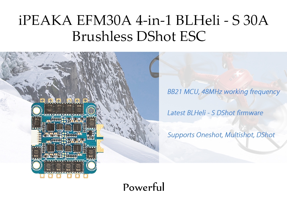 IPEAKA EFM30A 4-in-1 BLHeli - S 30A Brushless DShot ESC