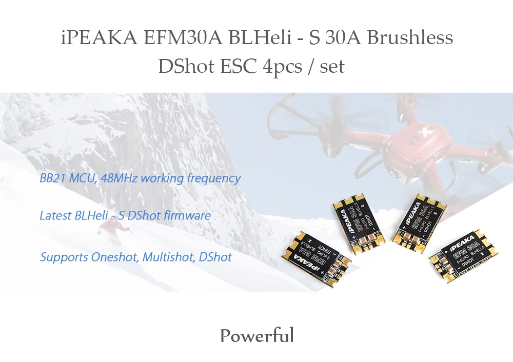 IPEAKA EFM30A BLHeli - S 30A Brushless DShot ESC