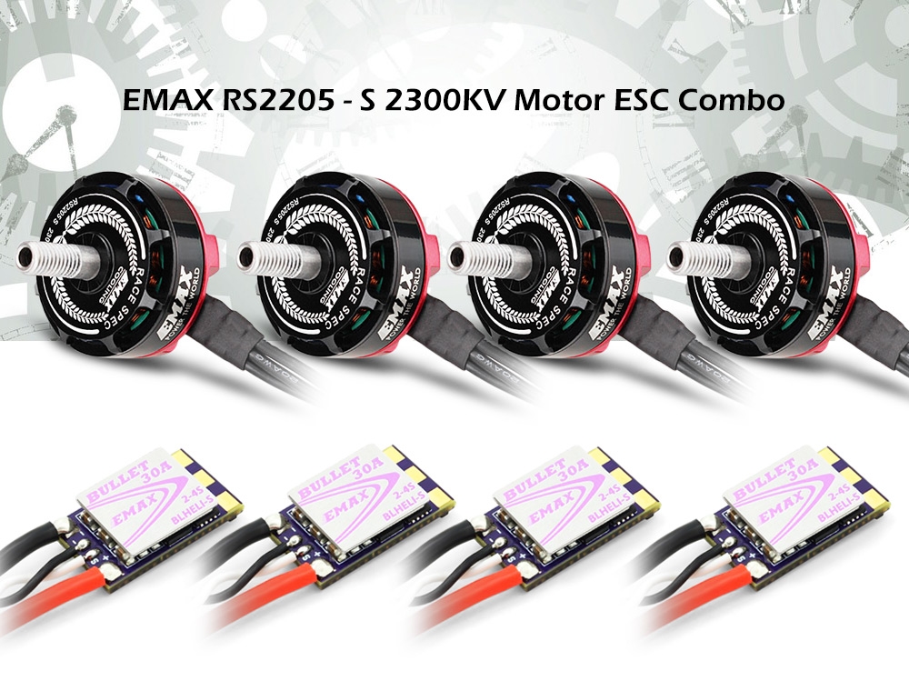 EMAX RS2205 - S 2300KV Brushless Motor ESC Combo