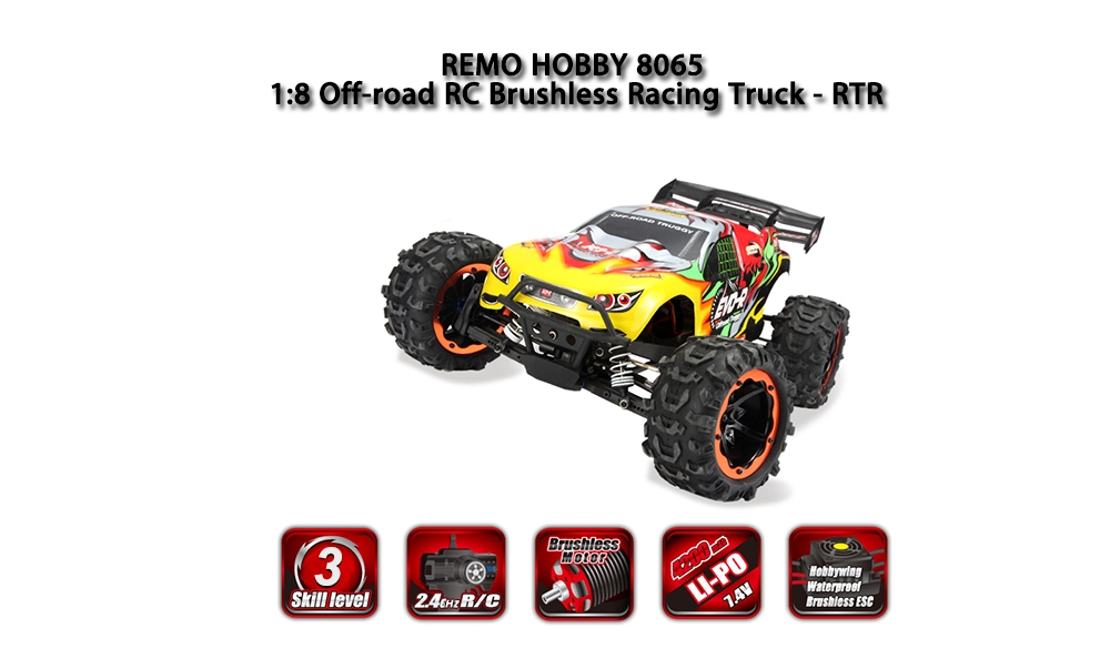 REMO HOBBY 8065 1:8 Off-road RC Brushless Racing Truck - RTR