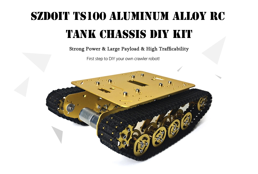 SZDoit TS100 Aluminum Alloy RC Tank Chassis DIY Kit