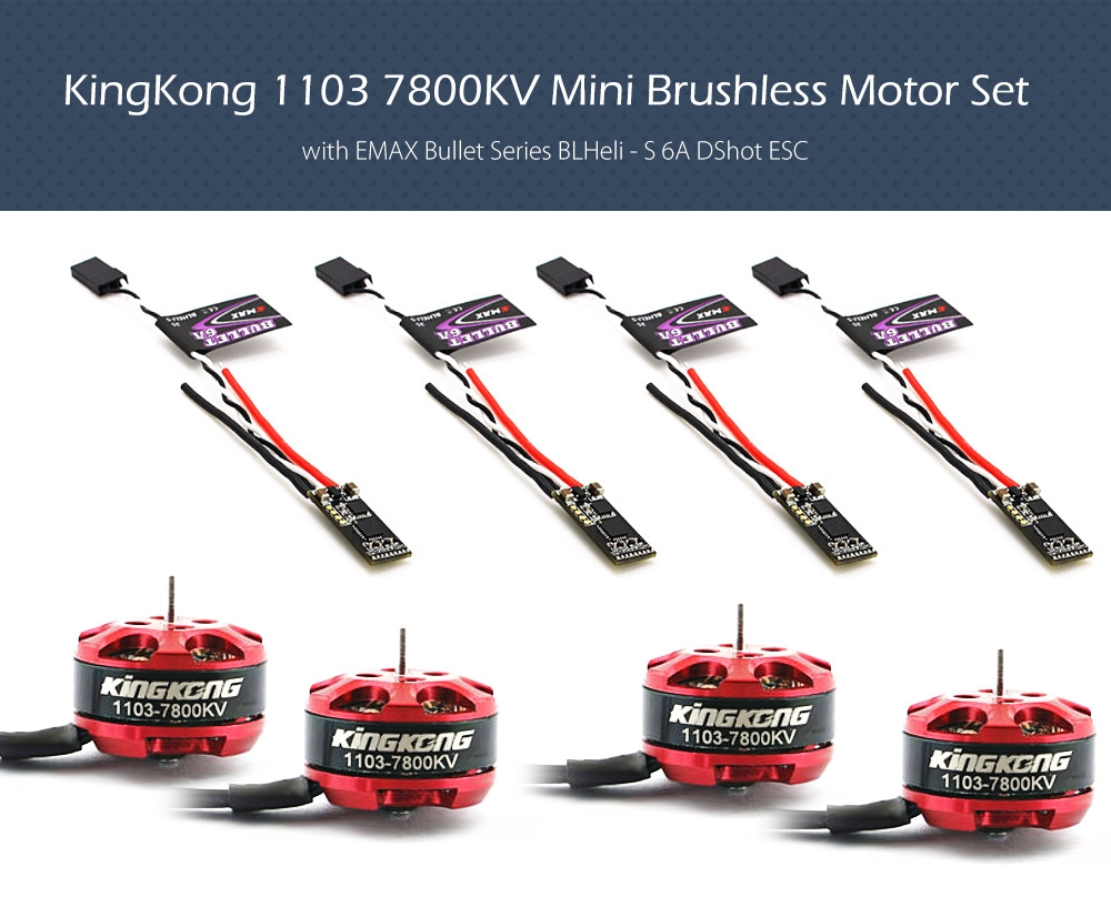 KingKong 1103 7800KV Mini Brushless Motor Set