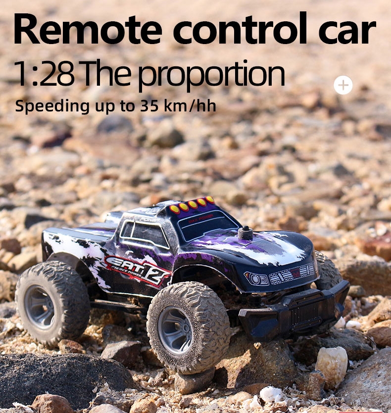 Eachine EAT12 1/28 RC Car with Two Batteries 2.4G 35km/h High Speed Waterproof RTR Off-road RC Vehicle Model for Kids and Beginners