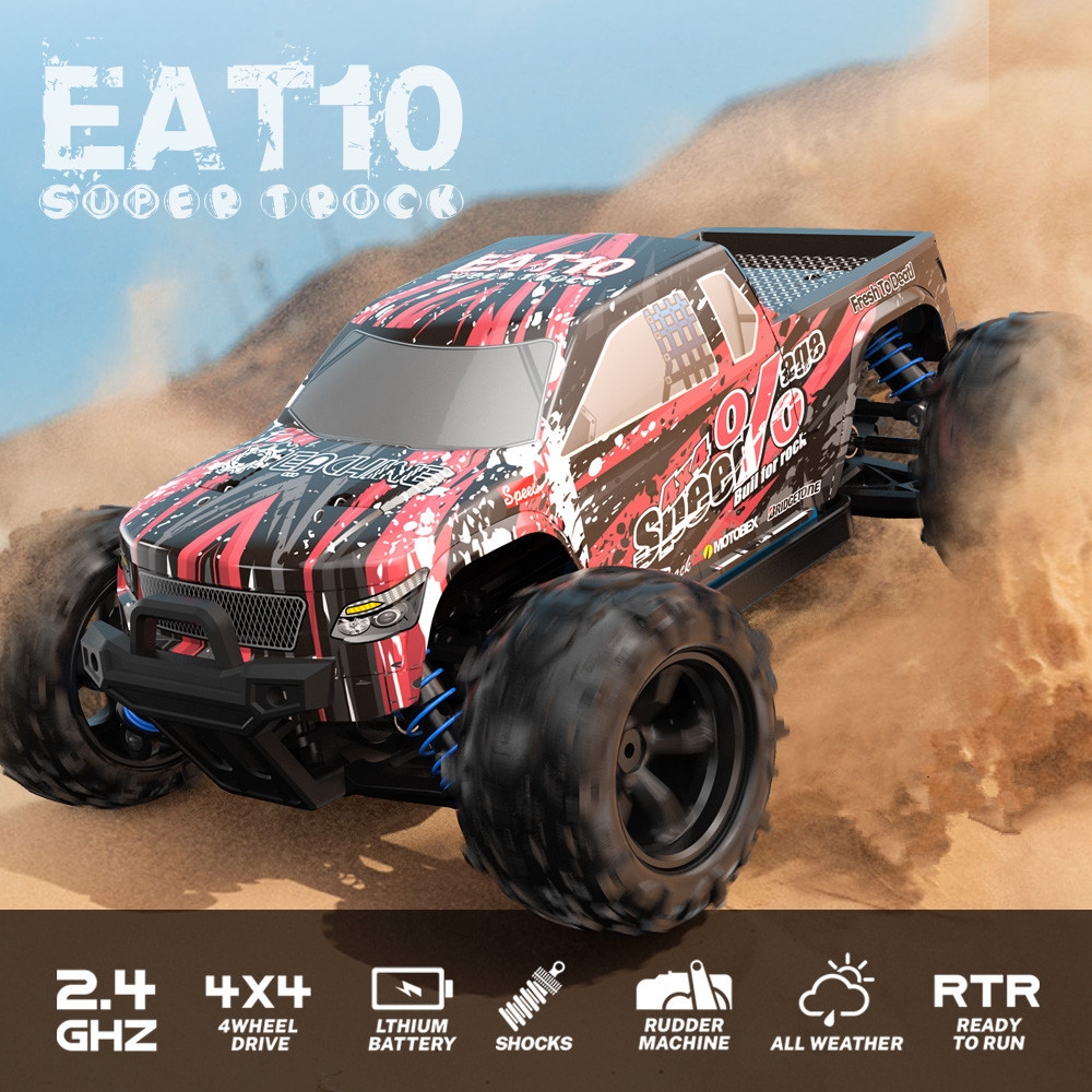 Eachine EAT10 1/18 Brushless RC Car with 2.4GHz Remote Control High Speed 40km/h 4WD Off Road Monster Truck RC Model Vehicle Crawler for Boys Kids and Adults