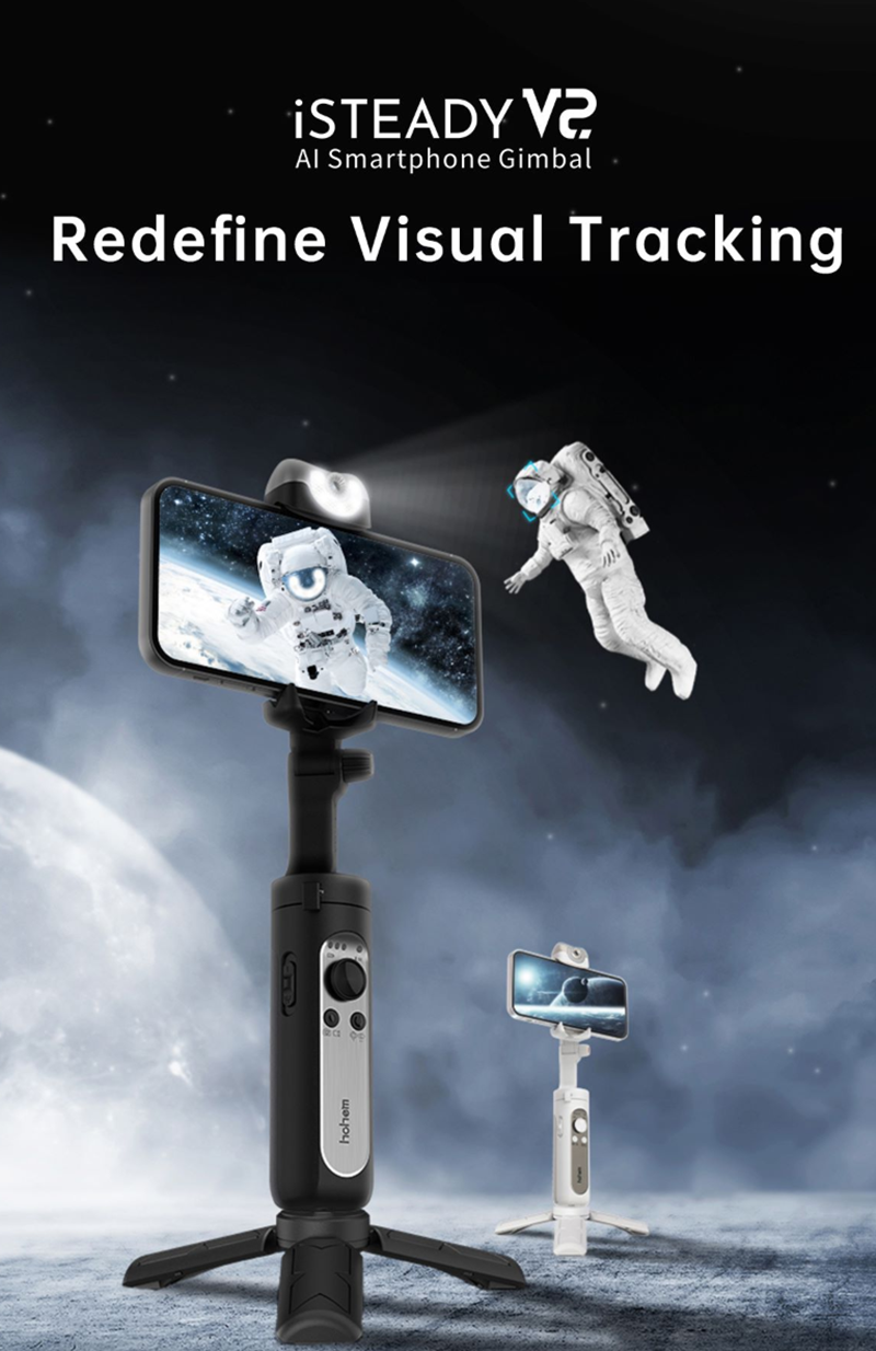 116.99 for Hohem iSteady V2 3-Axis AI Smartphone Gimbal Handheld Gimbal Stabilizer Built-In LED Light