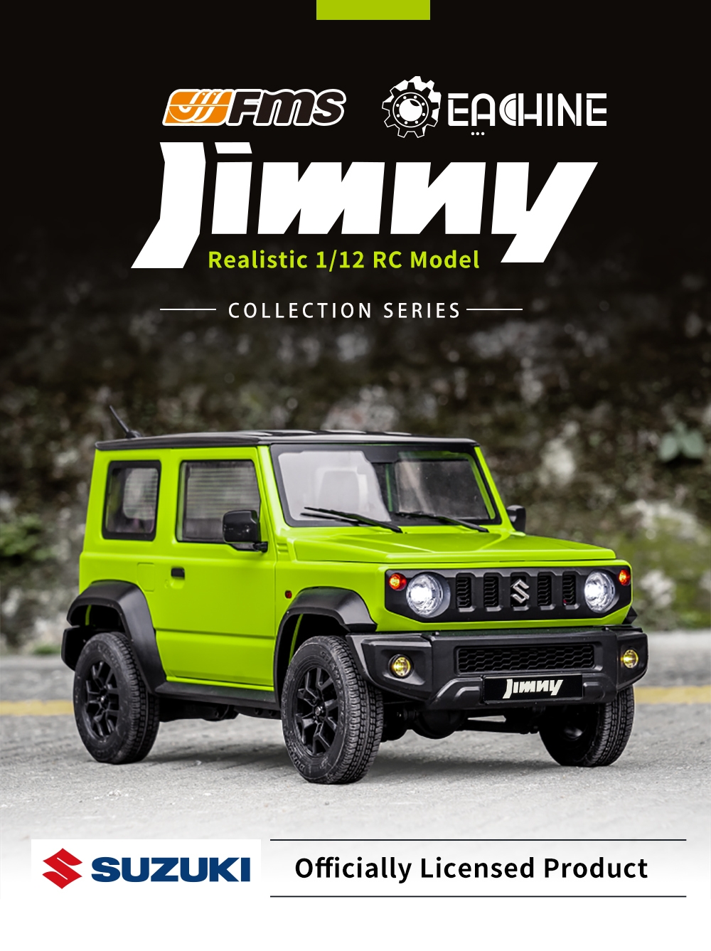 $270.99 FOR Eachine&FMS RC12002 RTR 1/12 RC Car with Two batteries 2.4G Two Speed Transmission RC Crawler with LED Lights for RC Model Car Enthusiasts for JIMNY