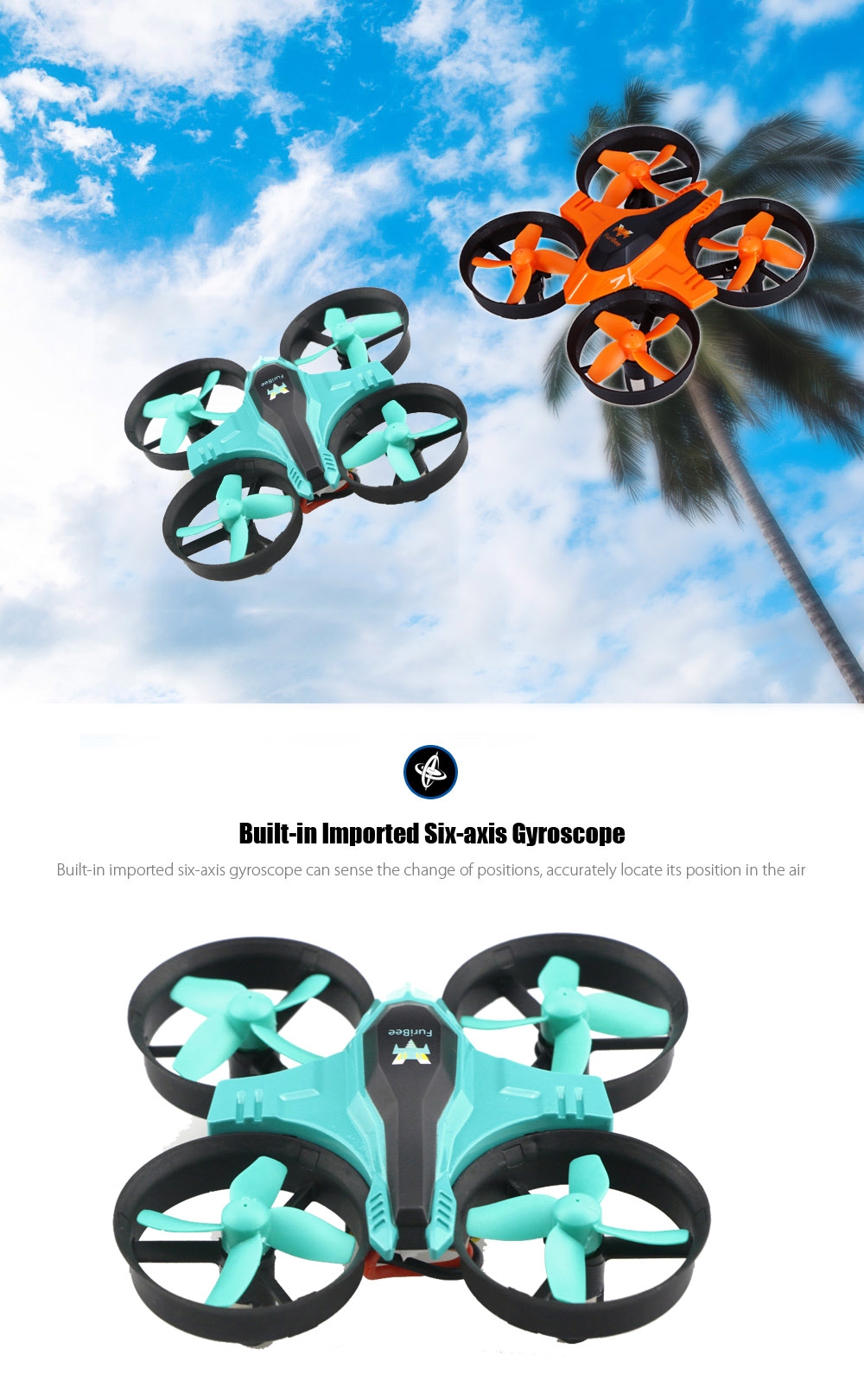 FuriBee F36 2.4GHz 4CH 6 Axis Gyro RC Quadcopter