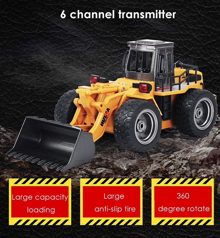 HUINA 1520 1:14 2.4G 6CH RC Simulation Alloy Truck Construction Toy