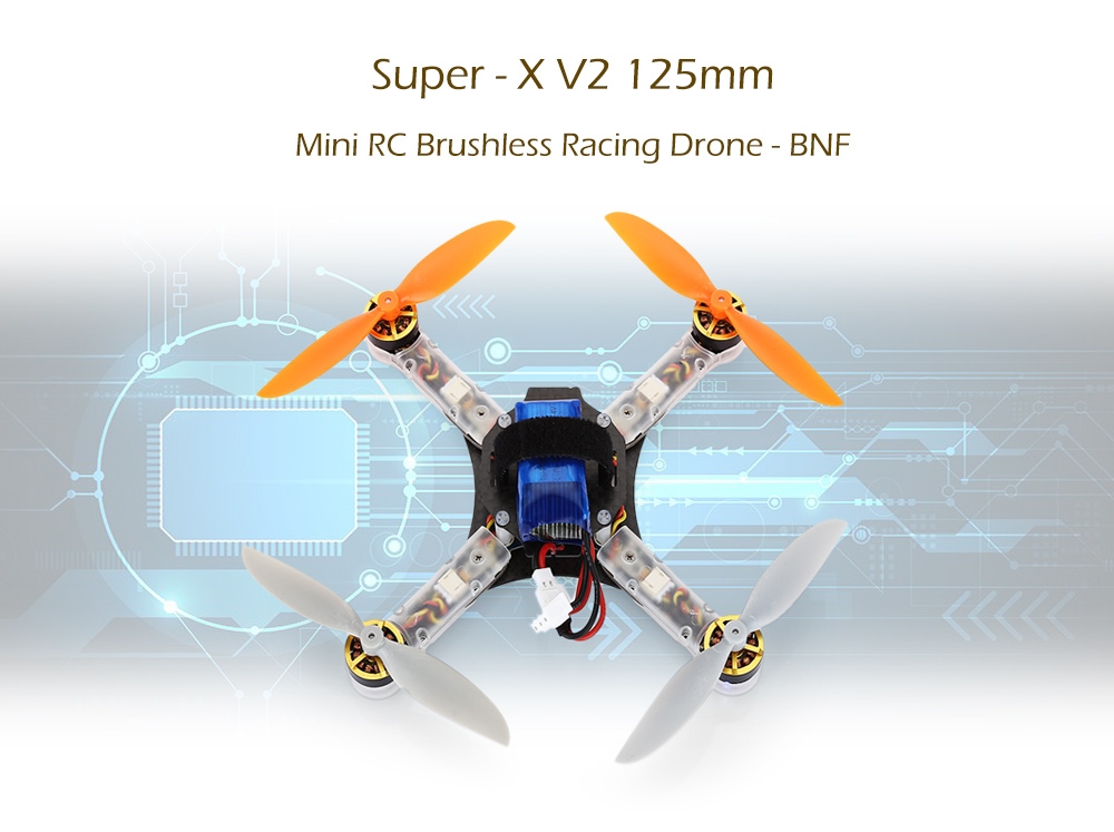 Super - X V2 125mm Mini Brushless RC Racing Drone - BNF