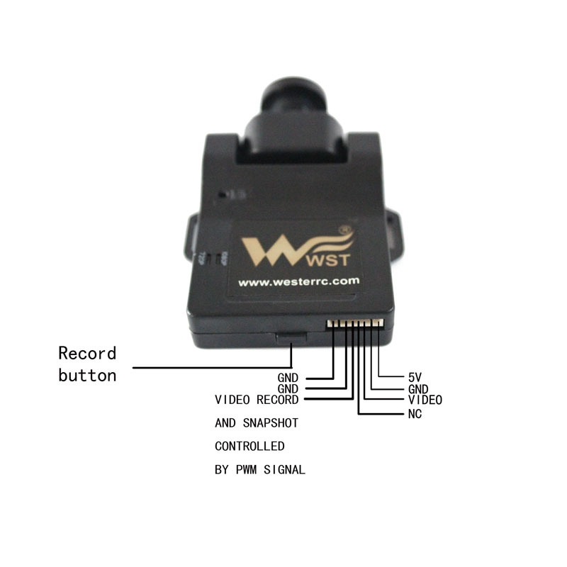 WST 1080P HD 120 Degree Mini DV CAM Mini FPV Camera Support SD for FPV Racer