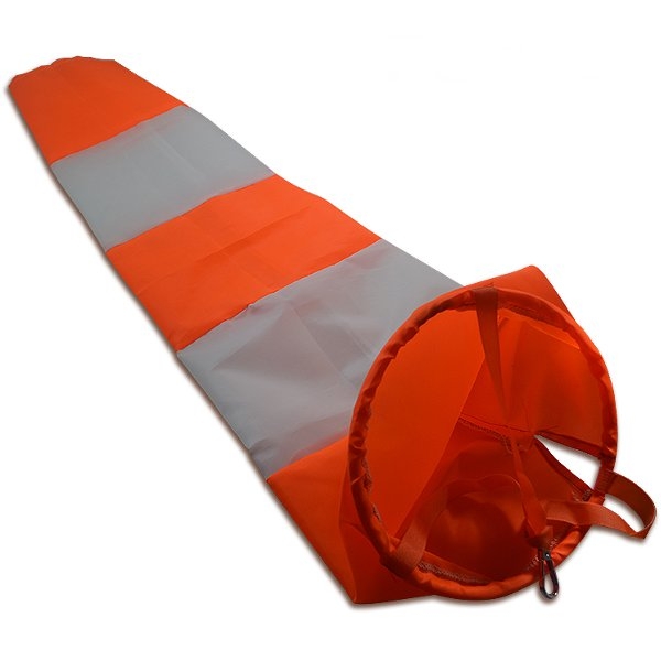 Waterproof Scale Airport Windsock Wind Vane 80cm Orange And White