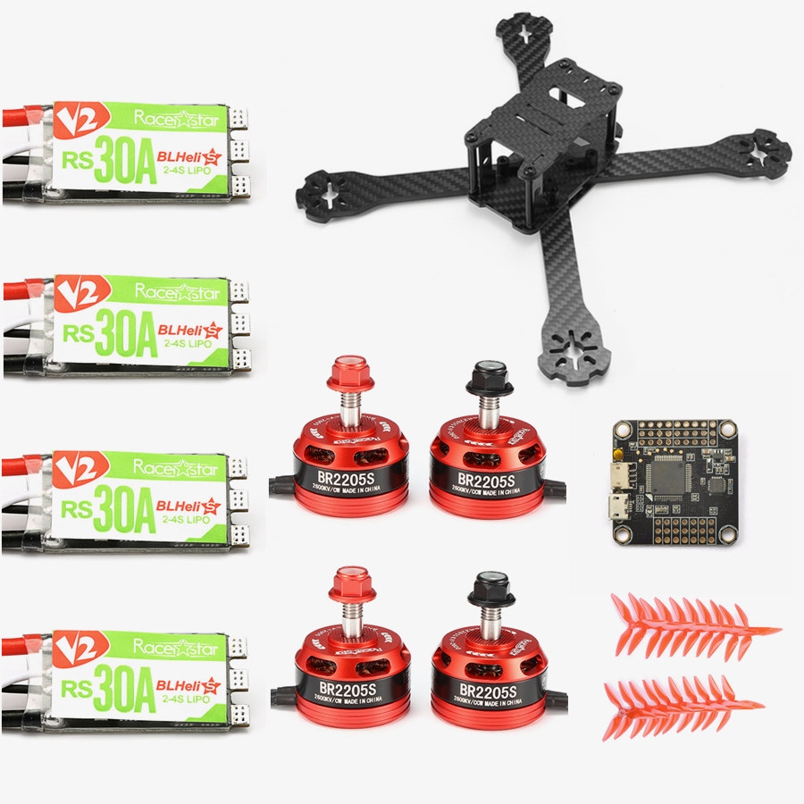 Realacc Genius 215 4mm Frame w/ REVO F4 Racerstar BR2205S 2600KV Motor RS30A V2 Blheli_S 5051 Prop