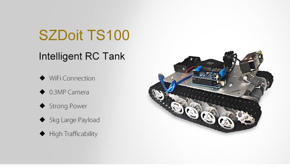 SZDoit TS100 Intelligent Aluminum Alloy RC Tank
