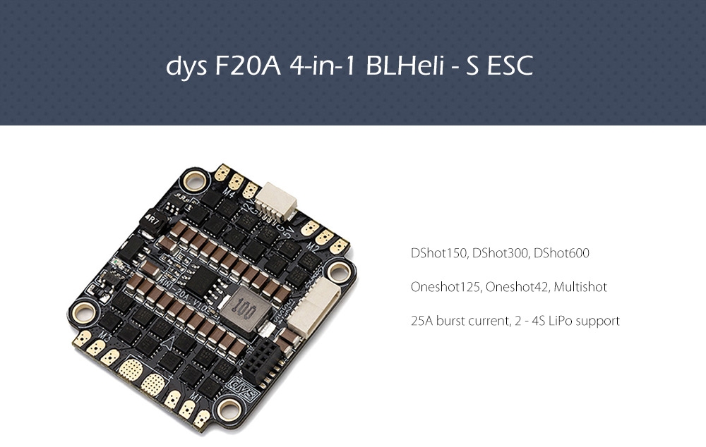 Dys F20A 4-in-1 BLHeli - S 20A ESC