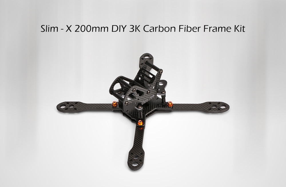Slim - X 200mm DIY 3K Carbon Fiber Frame Kit