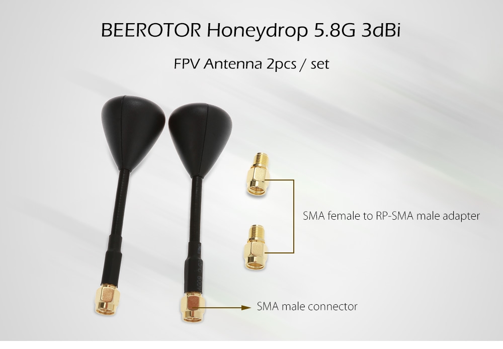 BEEROTOR Honeydrop 5.8G 3dBi FPV Antenna 2pcs / set