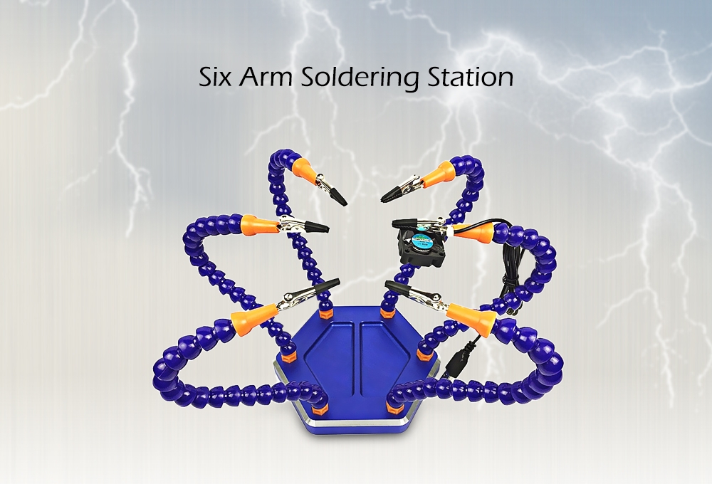 Six Arm Soldering Station