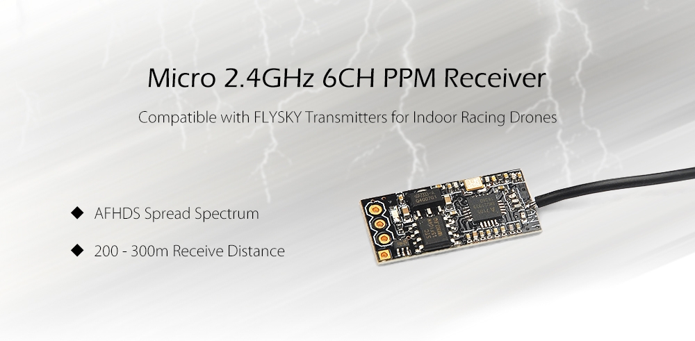 Micro 2.4GHz 6CH PPM Receiver