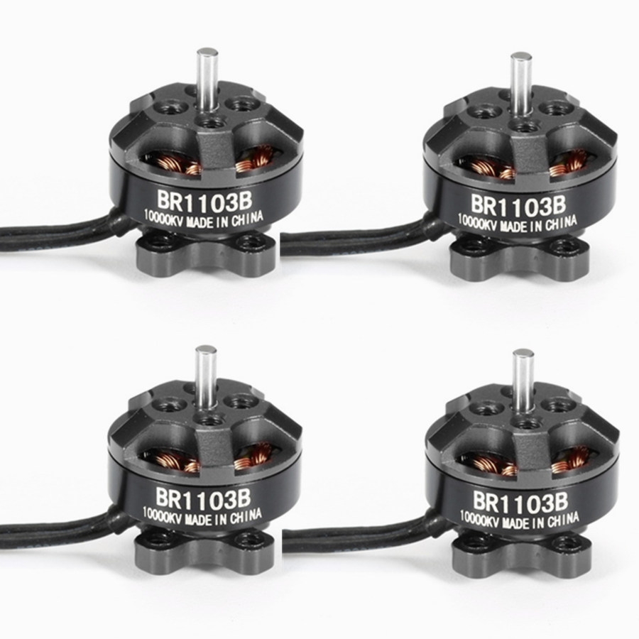 4X Racerstar Racing Edition 1103 BR1103B 10000KV 1-3S Brushless Motor Black For 50 80 100 Mini Frame