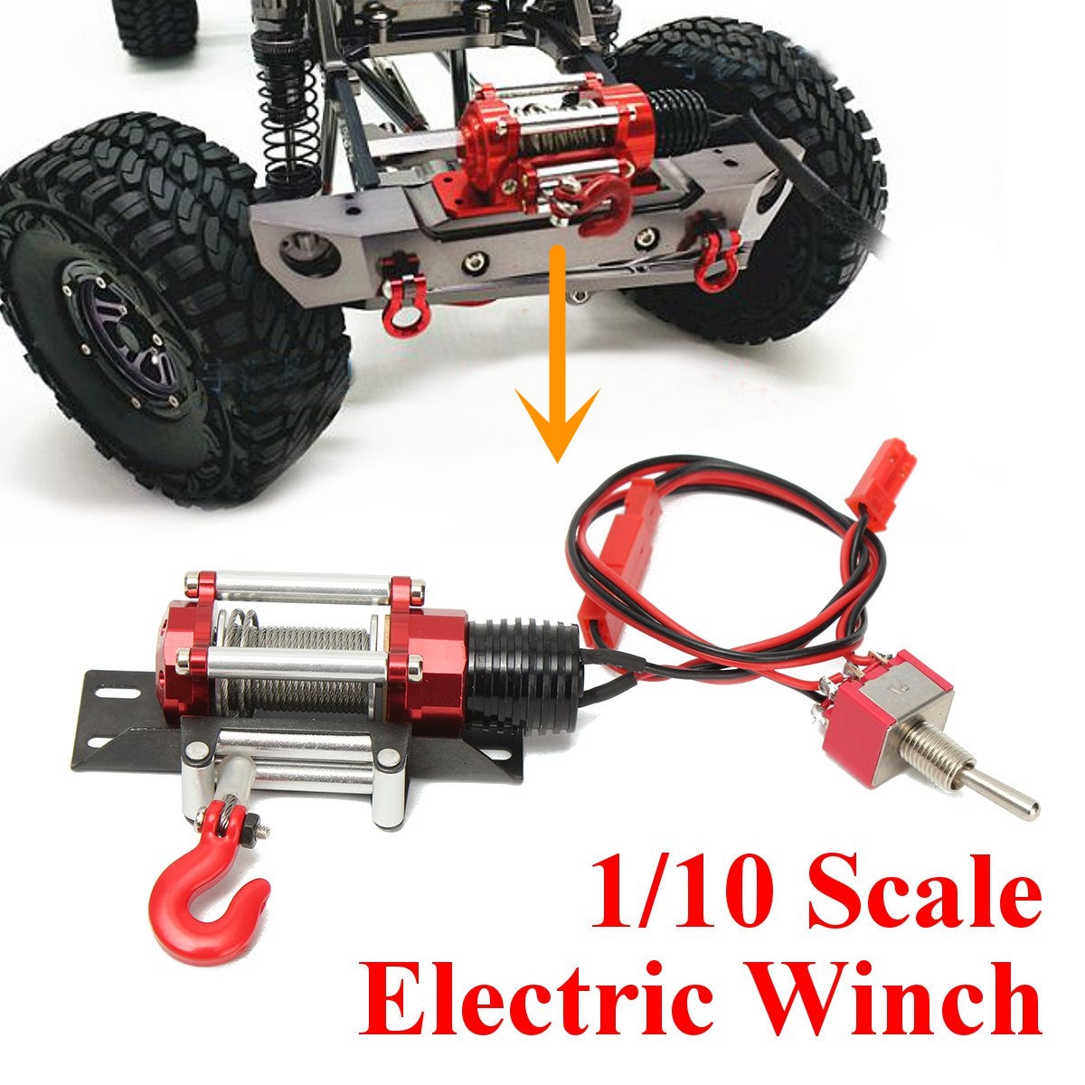 Winch Traction All Metal Type A For 1/10 RC Crawlers YA-0386 RC Car Part Accessories