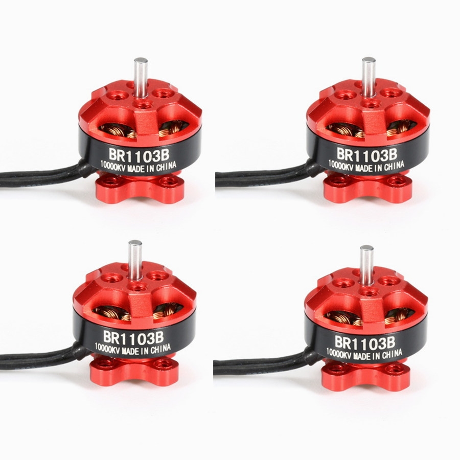 4X Racerstar Racing Edition 1103 BR1103B 10000KV 1-3S Brushless Motor Red For 50 80 100 Mini Frame