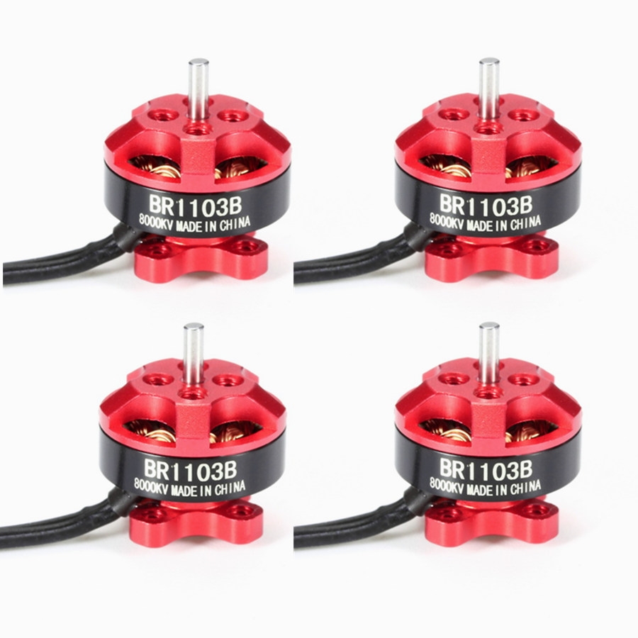 4X Racerstar Racing Edition 1103 BR1103B 8000KV 1-3S Brushless Motor Red For 50 80 100 Mini Frame