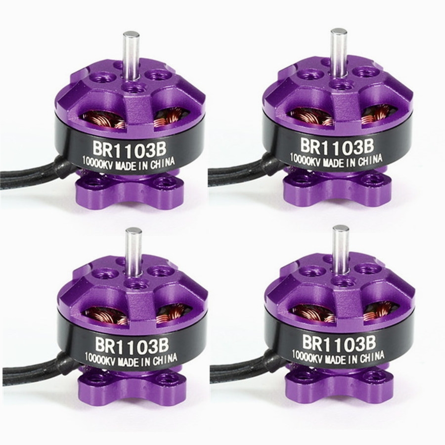 4X Racerstar Racing Edition 1103 BR1103B 10000KV 1-3S Brushless Motor Purple For 50 80 100 Frame