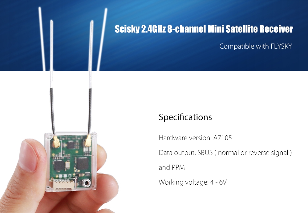 Scisky 2.4GHz 8-channel Mini Satellite Receiver