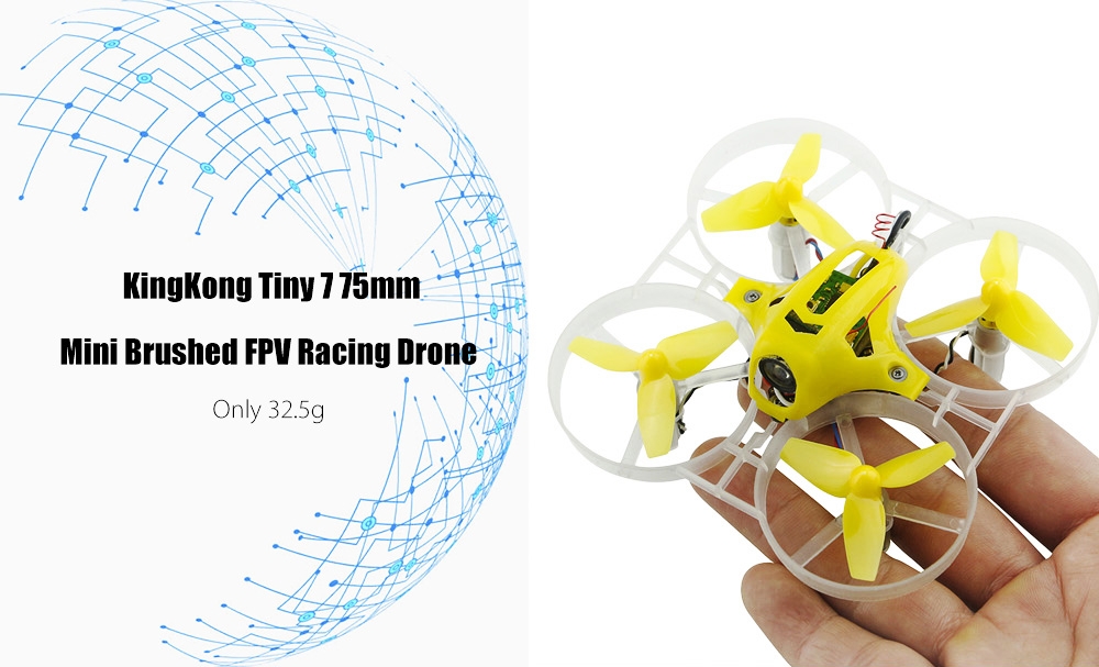 KingKong Tiny 7 75mm Mini Brushed FPV Racing Drone - RTF