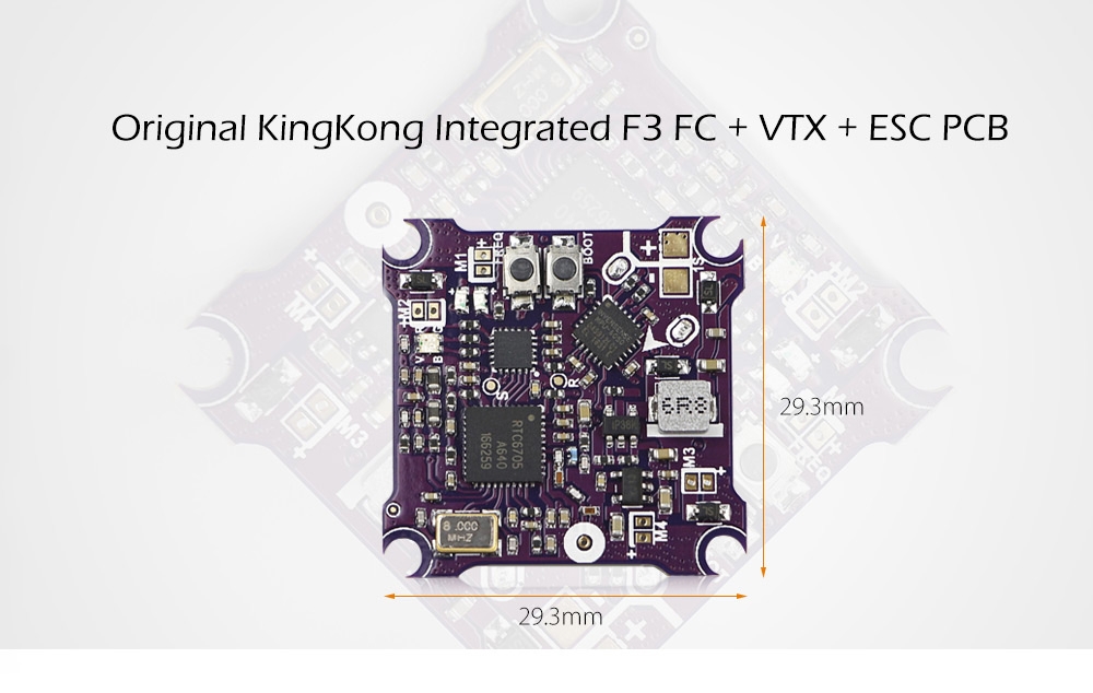 Original KingKong Integrated F3 FC + VTX + Brushed ESC PCB
