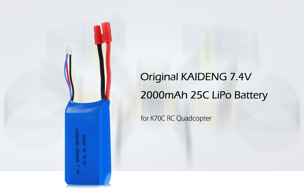 Original KAIDENG 7.4V 2000mAh 25C LiPo Battery