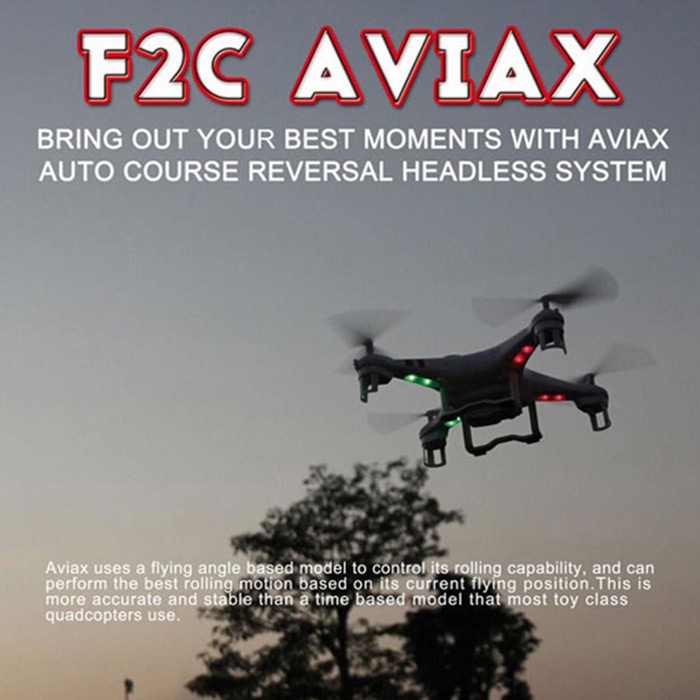 GPTOYS F2C Aviax 3D Eversion Headless Mode 2.4GHz 4CH LCD RC Quadcopter with 2.0MP HD Camera