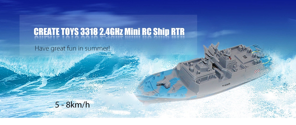 CREATE TOYS 3318 2.4GHz Mini RC Boat - RTR