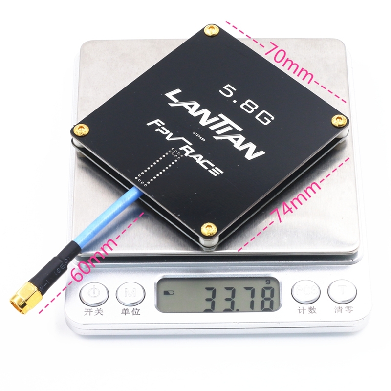 LANTIAN 5.8G 15dBi Flat Panel Plated FPV Antenna SMA/RP-SMA For FPV Racer