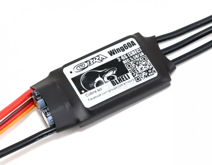 Cobra Wing 60A 2-6S Brushless ESC With 5.5V/3A SBEC For RC Models