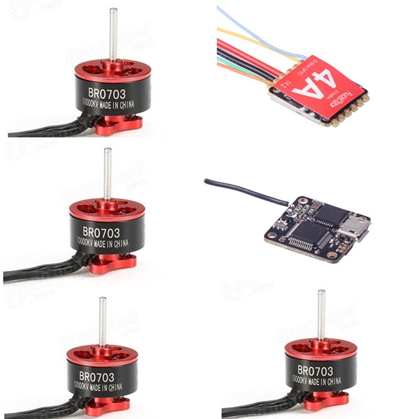 16x16mm Racerstar F3D8 F3 FC Built-in Receiver & Star4 4A BL_S DShot ESC & 4 PCS 0703 10000KV Motor