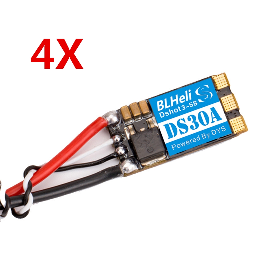 4X DYS DS30A 30amp BLHeli_S 3-5S ESC BB2 Supports Dshot For High KV Motors
