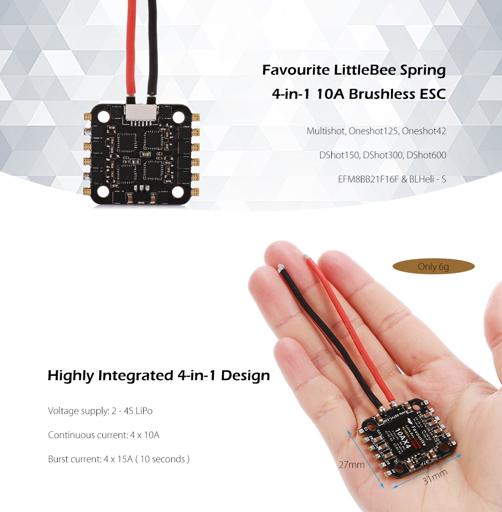 Favourite LittleBee Spring 4-in-1 10A Brushless ESC