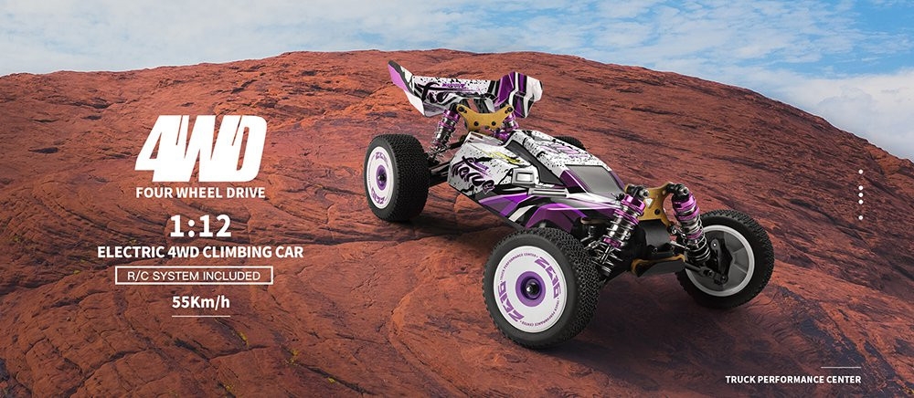 Wltoys 124019 RTR Two/Three Upgraded 2600mAh Battery 2.4G 4WD 60km/h Metal Chassis RC Car Vehicles Models Toys