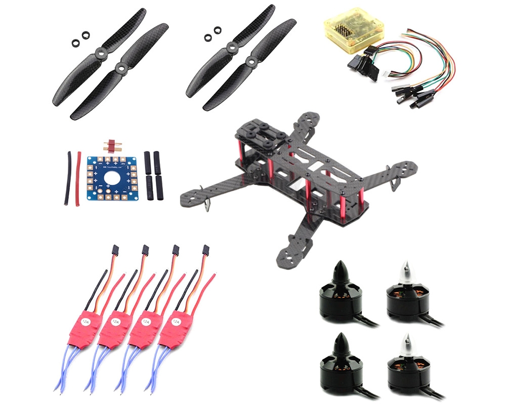 QAV ZMR 250 Carbon Fiber Quadcopter Frame with CC3D Flight Controller Brushless Motor ESC Set