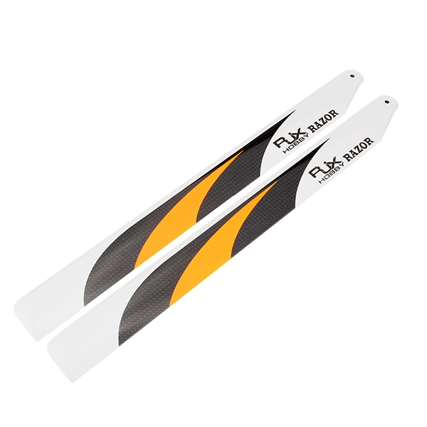 RJX RAZOR Orange 360mm Premium CF Blades FBL Version For 470 RC Helicopter