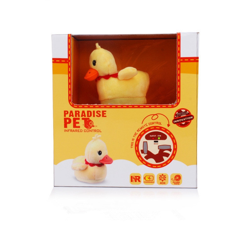 Infrared Remote Control Electric Simulation Plush Ducks RC Toy For Kids Children Birthday Gift 