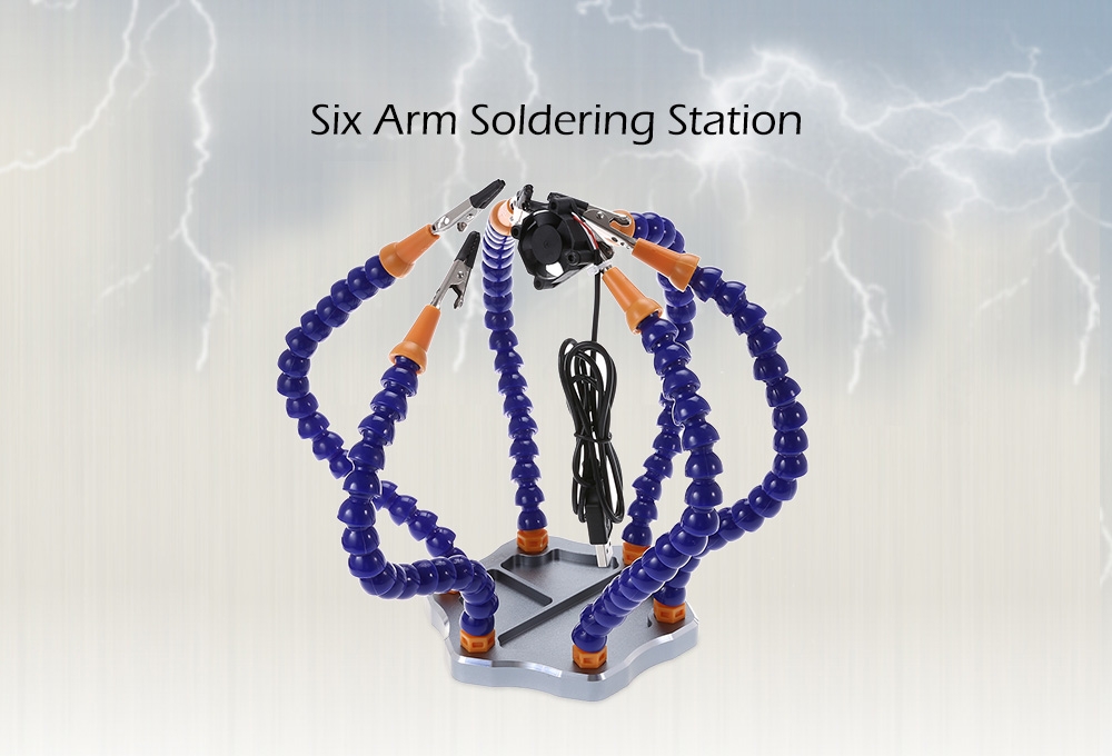 Six Arm Soldering Station