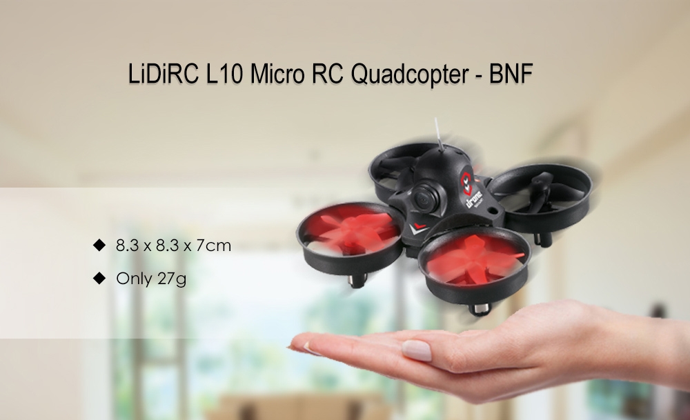 LiDiRC L10 Micro RC Quadcopter - BNF
