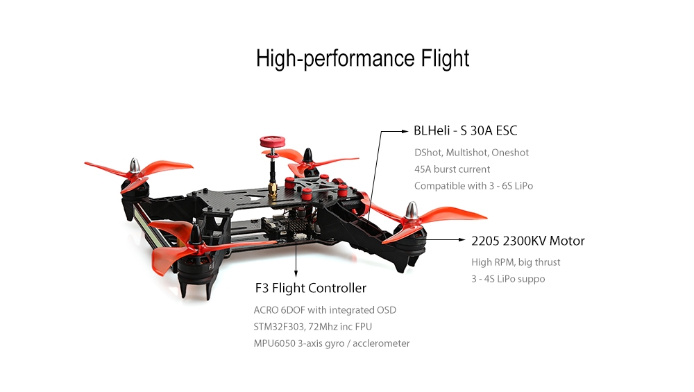K250 250mm FPV Racing Drone
