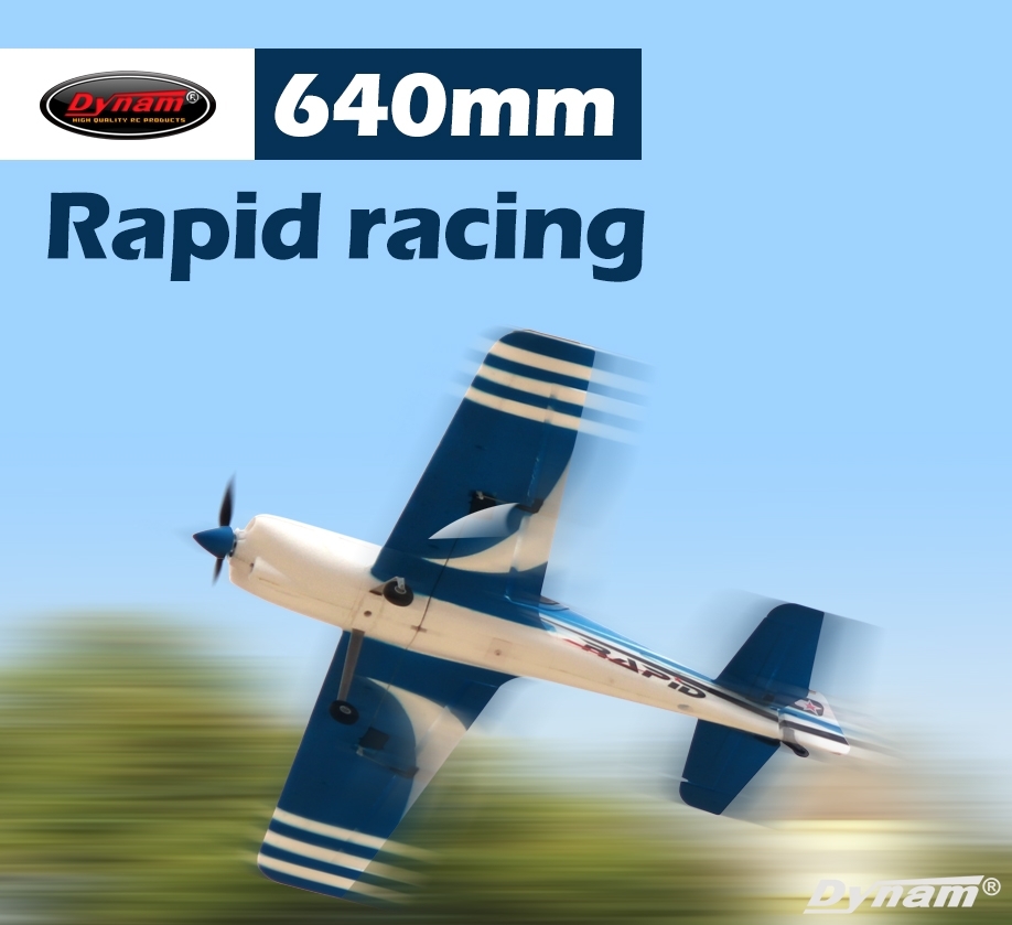 Dynam Rapid Racing 635mm Wingspan EPO Racer RC Airplane DY8965 SRTF Mode 2